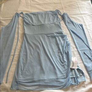Light Blue Strapless Dress